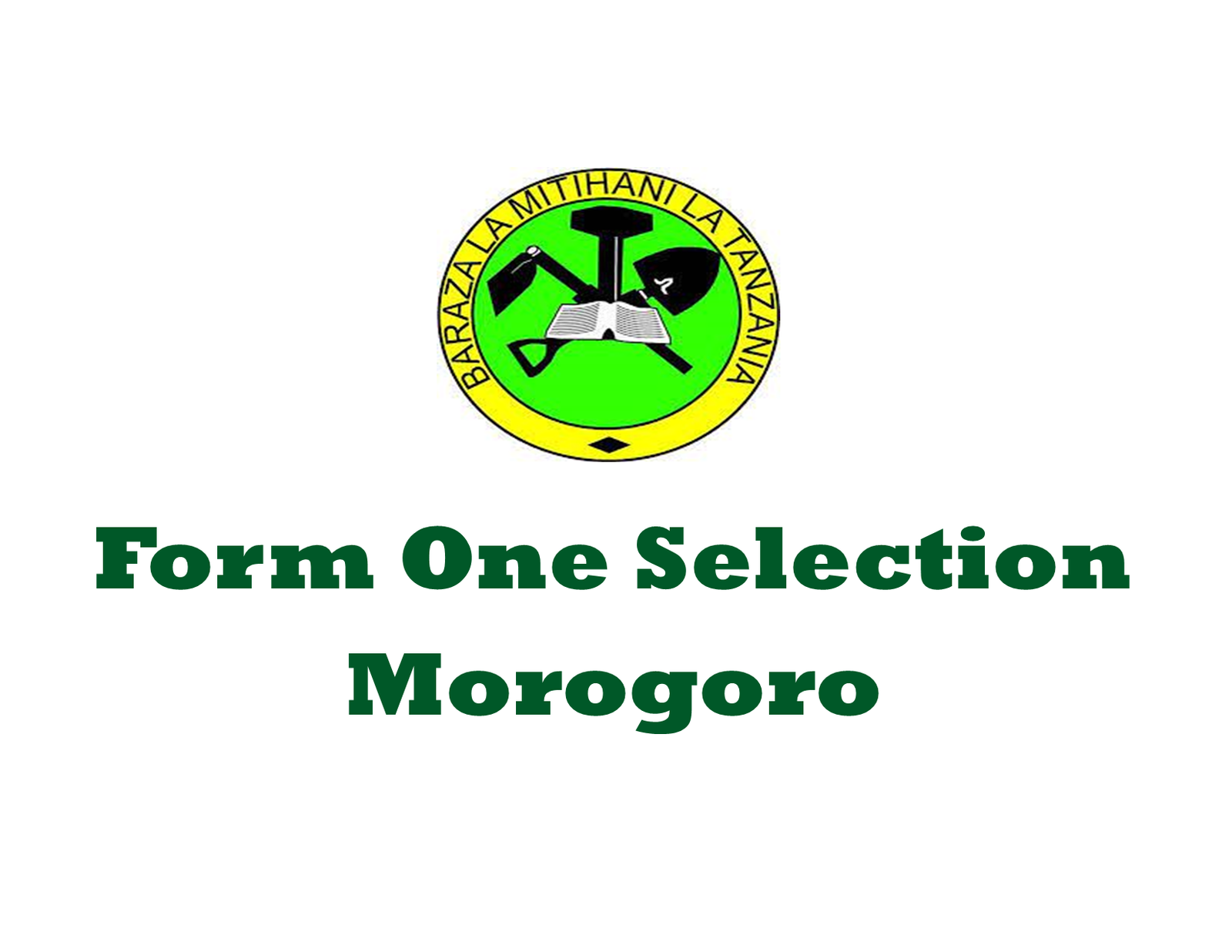 Form One Selection 2024 Morogoro | Waliochaguliwa Kidato Cha Kwanza 2024 Mkoa Wa Morogoro